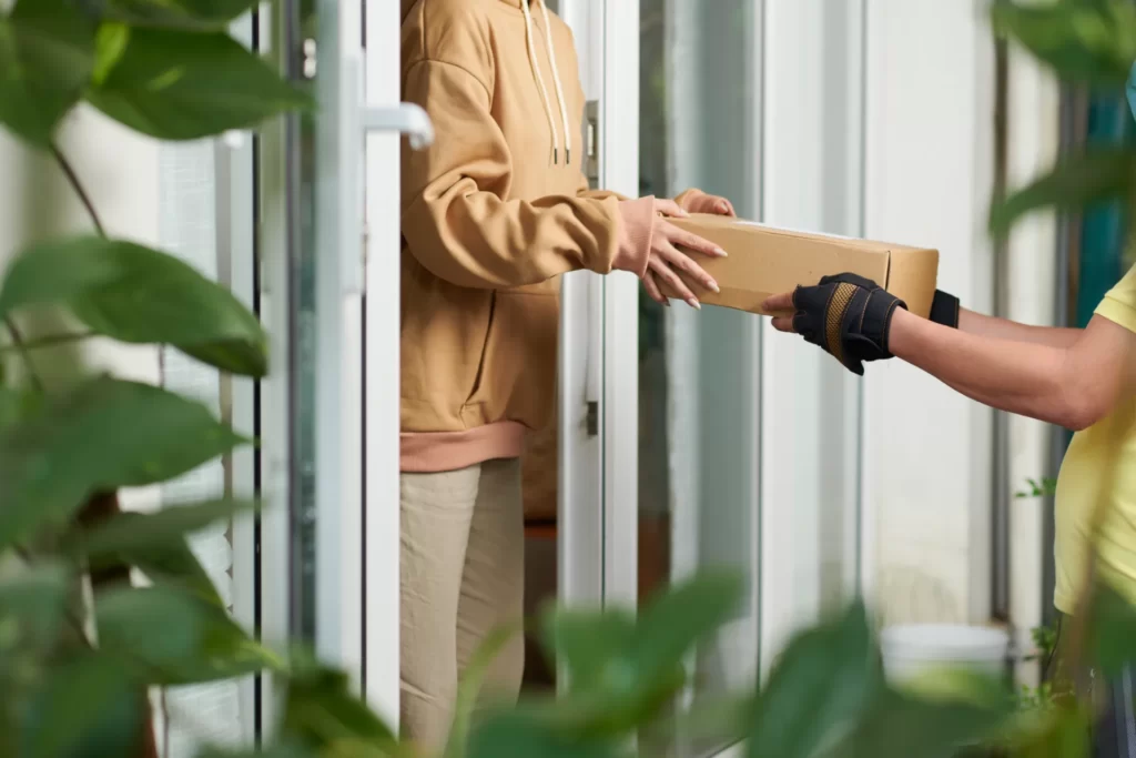Package delivered to a home